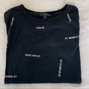 J Crew T-Shirt, Black & White, short sleeve small